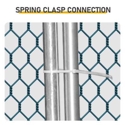 6.5 x 10 ft Large Metal Chicken Coop, Walk-in Poultry Cage Chicken Hen Run House with Waterproof Cover, Rabbits Cats Dogs Farm Pen for Outdoor Backyard Farm Garden