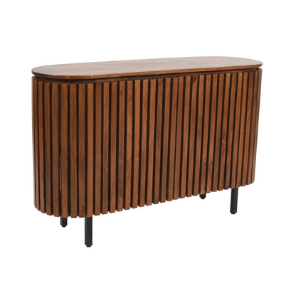Slatted Mango Wood Large 2 Doors Sideboard