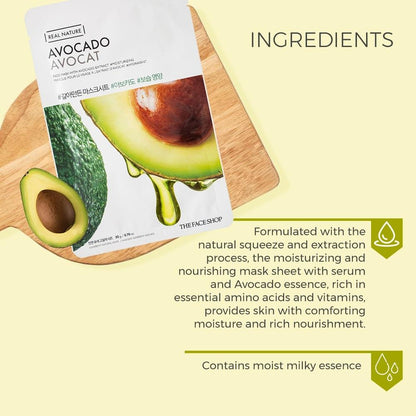 THE FACE SHOP Real Nature Avocado Face Mask 35g