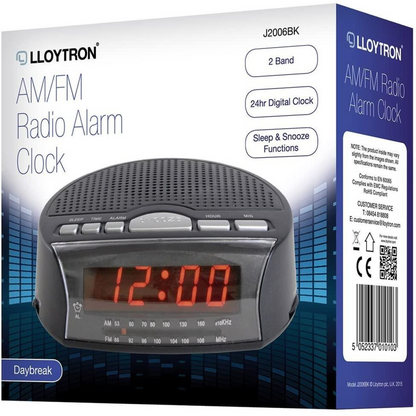 Lloytron 'Daybreak' Alarm Clock Radio - Black J2006BK
