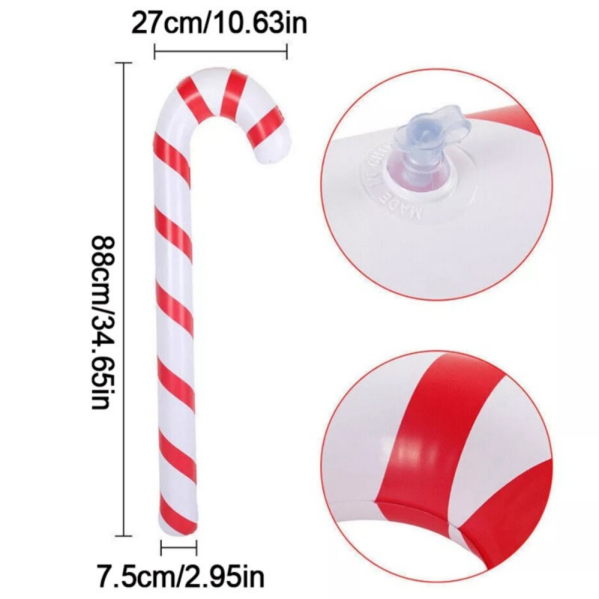 4 Christmas Inflatable Candy Cane Giant Blow Up Candy Stick for Christmas
