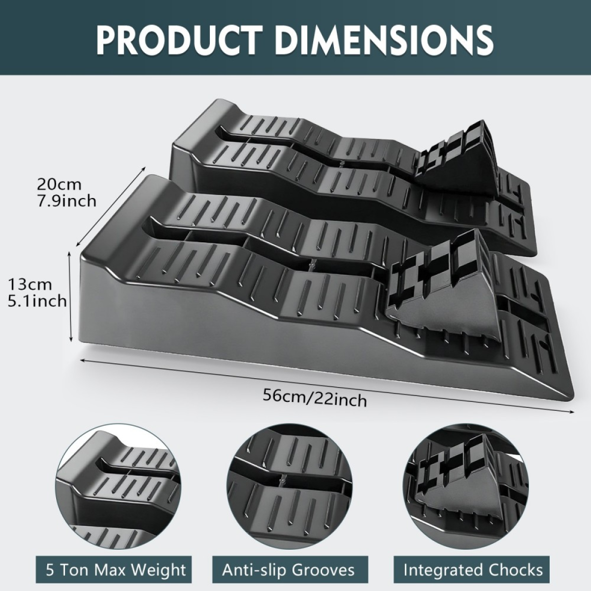 Caravan Levelling Ramp Set Heavy Duty Motorhome RVs 5 Tonnes 2 Pack