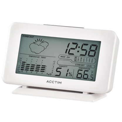 Acctim Vega Digital Weather station White Alarm Clock 16082