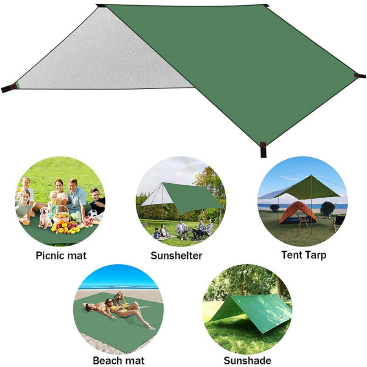 Flysheet Waterproof Groundsheet Camping Tarp Shelter Alas Tent Floor Sheet Tent Awning