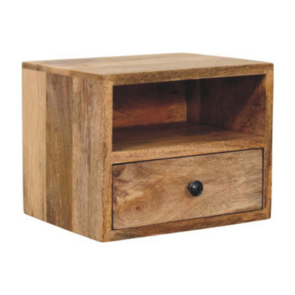 Artisan Furniture Solid Wood Solis 1-Drawer Oak-ish Wall Mounted Nightstand