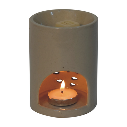 Artisan Furniture Cut-out Leaf Wax Melter Set (Fruit), Light Brown