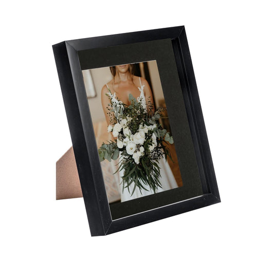 8" x 10" Black 3D Box Photo Frame - with 5" x 7" Mount