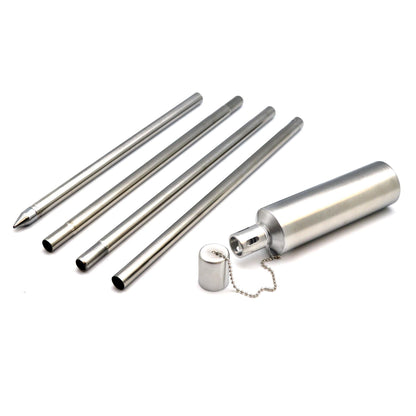 1.46m Metal Round Garden Fire Torches - Pack of 2