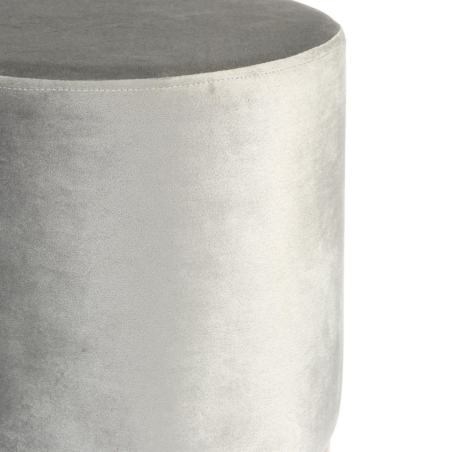 Round Velvet Footstool