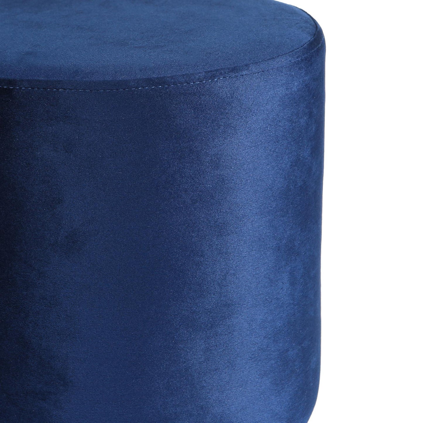 Round Velvet Footstool