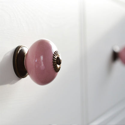 Round Ceramic Cabinet Knob