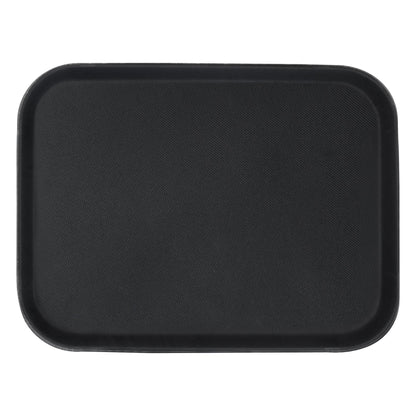 Black 41cm x 30.5cm Rectangle Non-Slip Serving Tray