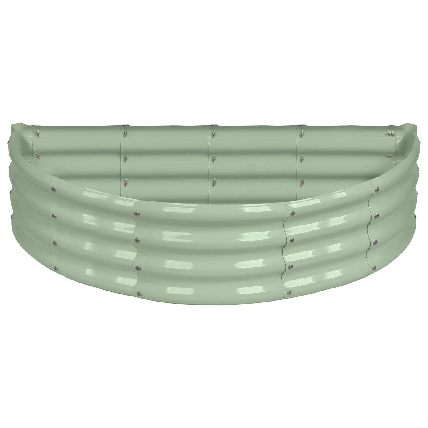 120cm x 60cm Semicircular Galvanised Steel Raised Garden Bed