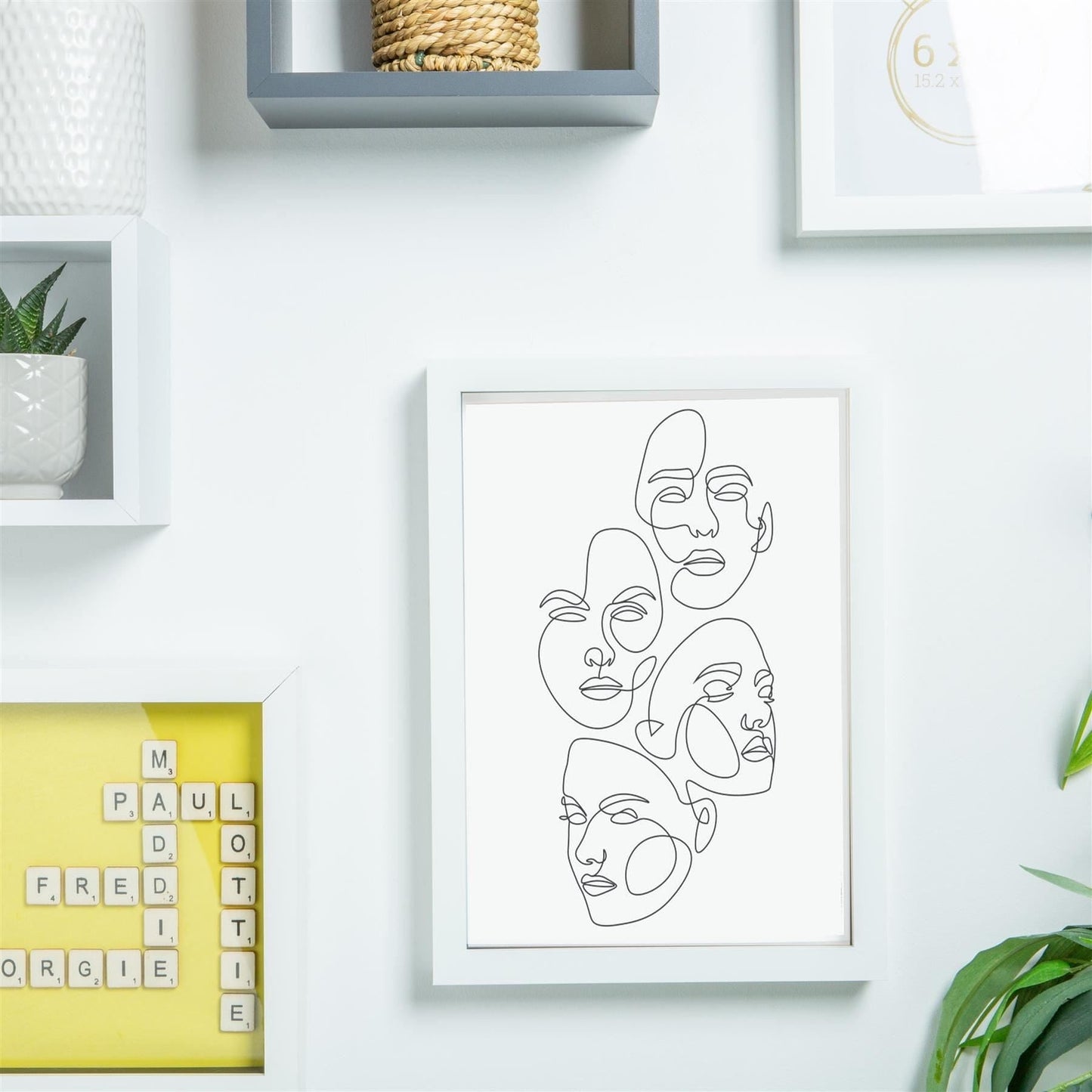 White A4 (8" x 12") Photo Frame with A5 Mount