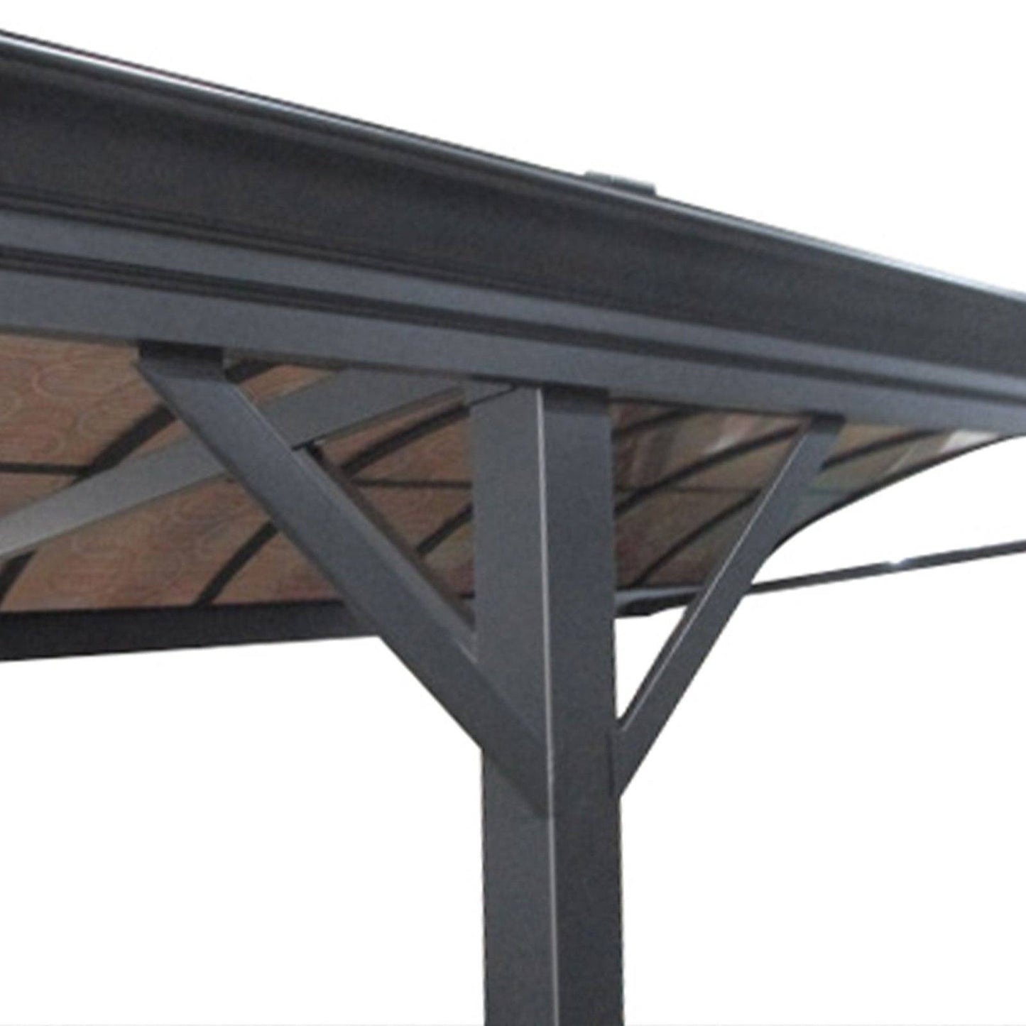 5 x 3M Hardtop Pergola Aluminium Gazebo Pavilion Garden Shelter Carport with Polycarbonate Roof