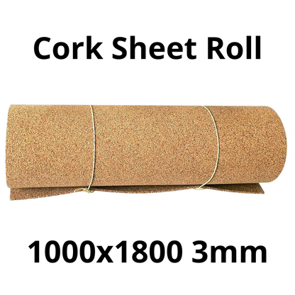 Cork Sheet Roll - 1000x1800mm - 3mm - Décor and DIY - Pack of 1