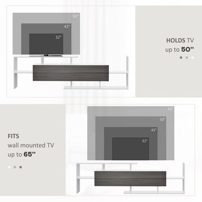Modern TV Cabinet with Wall Shelf