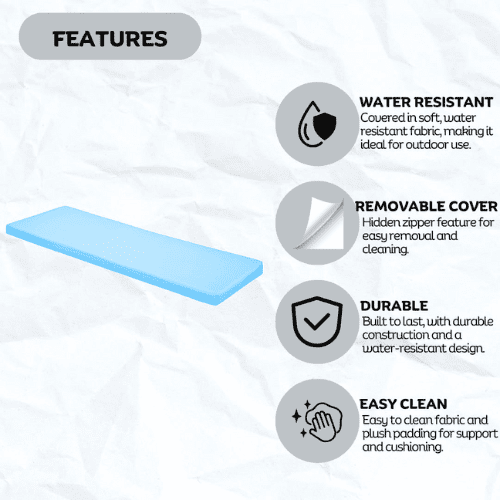 Blue Outdoor Waterproof Bench Cover