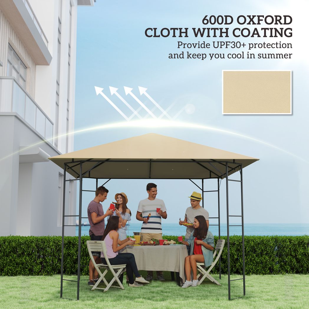 Outsunny 3 x 3(m) Gazebo Canopy Replacement Cover with Drain Holes