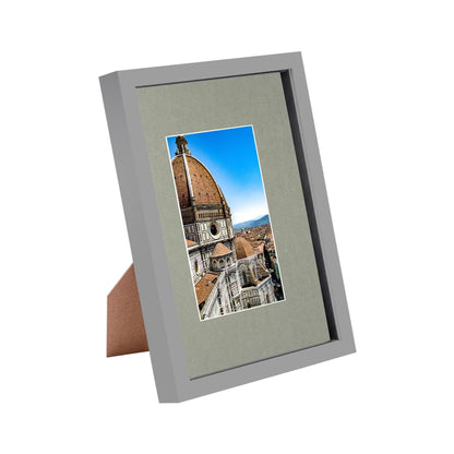 Grey A4 (8" x 12") 3D Shadow Box Frame with A5 Mount