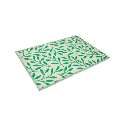 Large Alfresco Mat Indoor Outdoor 150 x 210cm Leaves Green