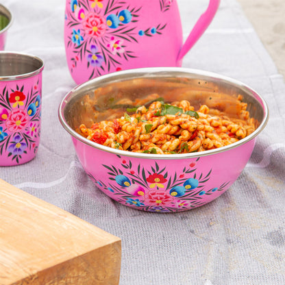 Pansy 18.5cm Stainless Steel Picnic Bowl