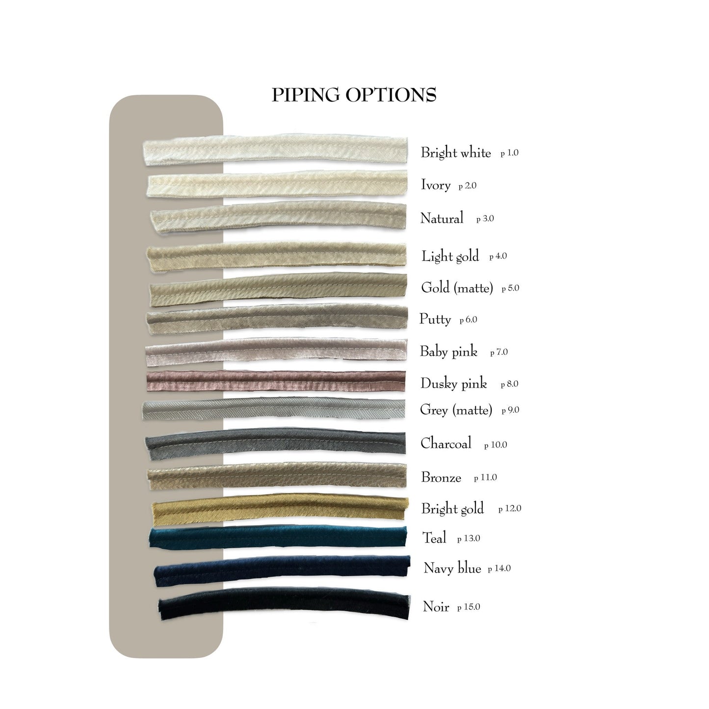 The Couture Cushion - The Outdoor Beige Stripe - Style No. 72