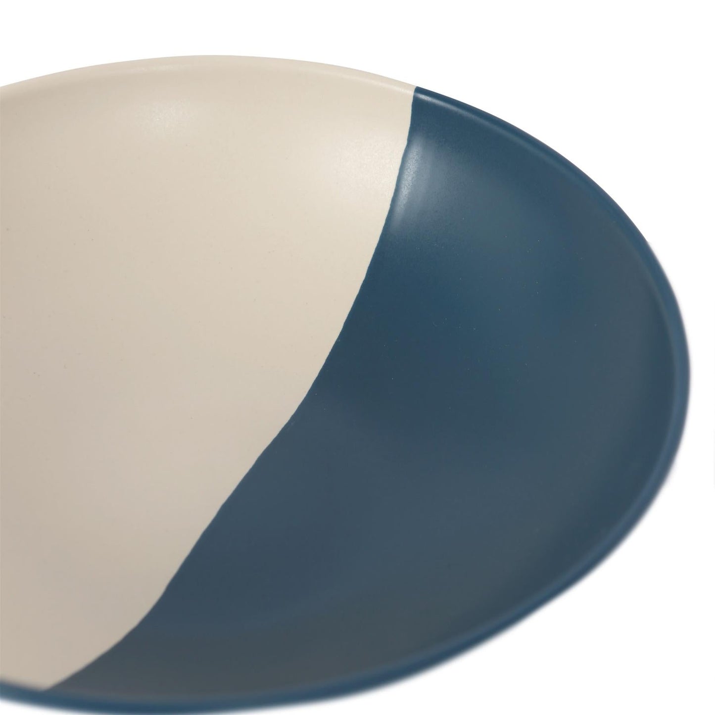 Colour Block Stoneware Pasta Bowl - 20.5cm