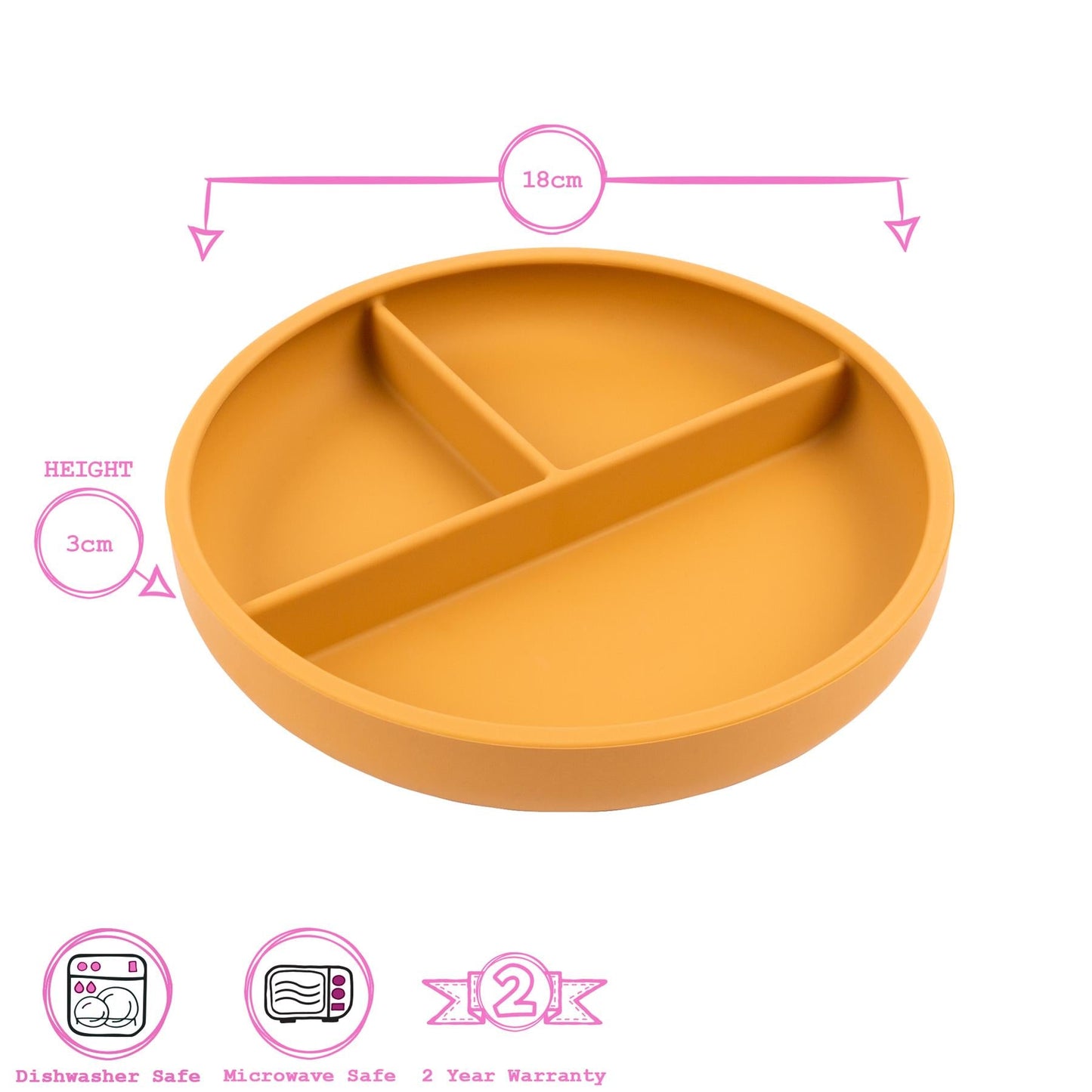 Silicone Divided Baby Suction Plate