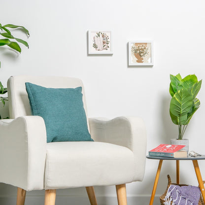 6" x 6" White 3D Box Photo Frame - with 2" x 2" Mount