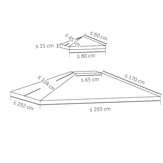 3x3M Replacement Gazebo Canopy