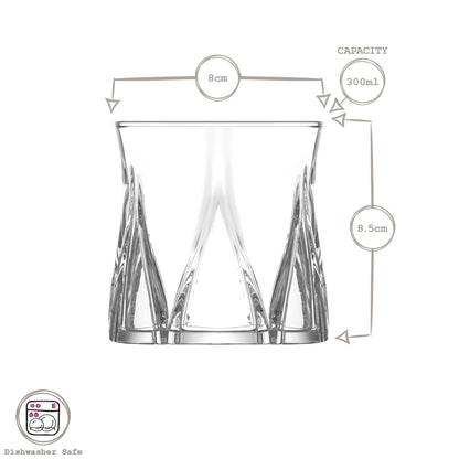 12pc Zoey Glass Tumbler Set - 300ml/380ml