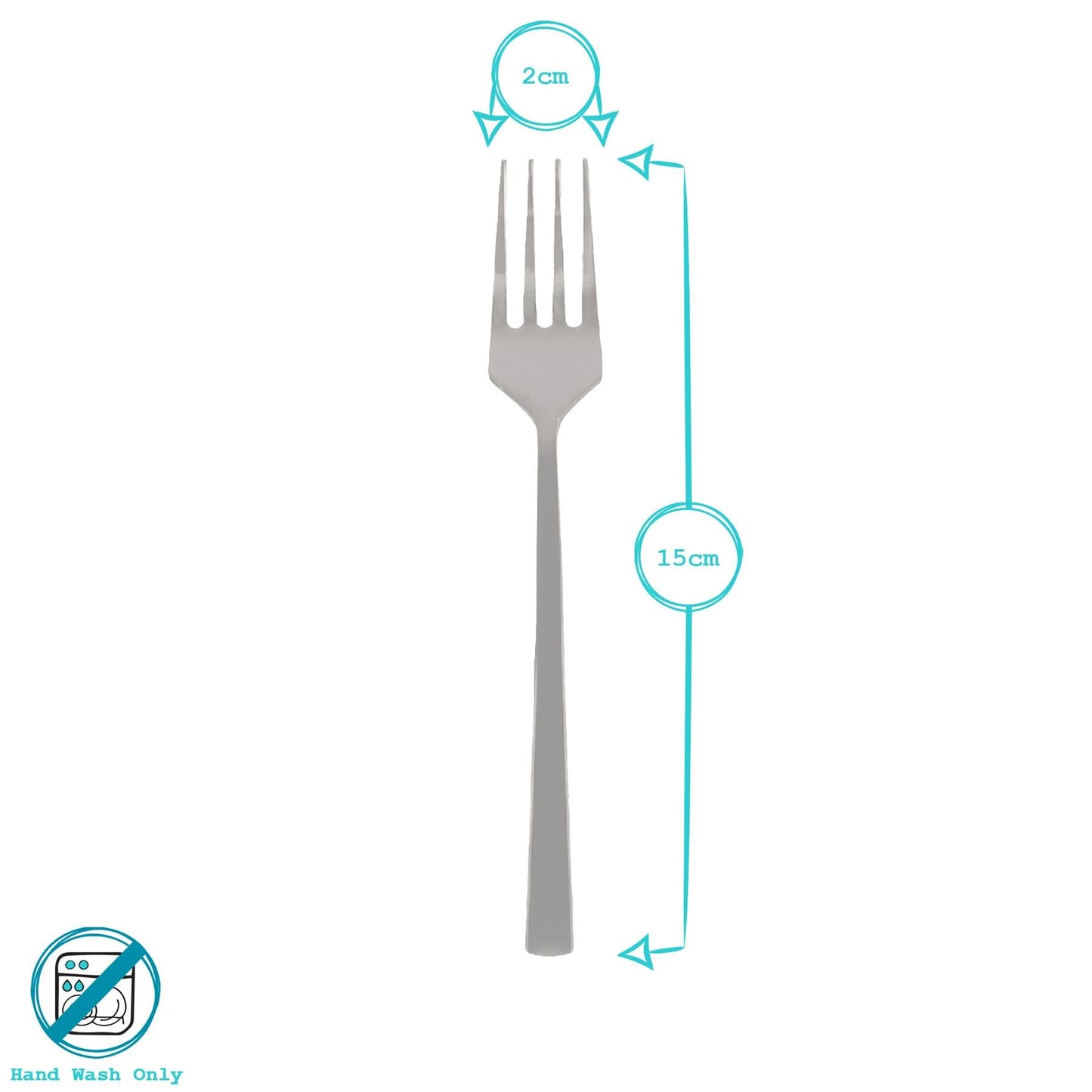 Stainless Steel Cake Forks - 15cm - Pack of Four