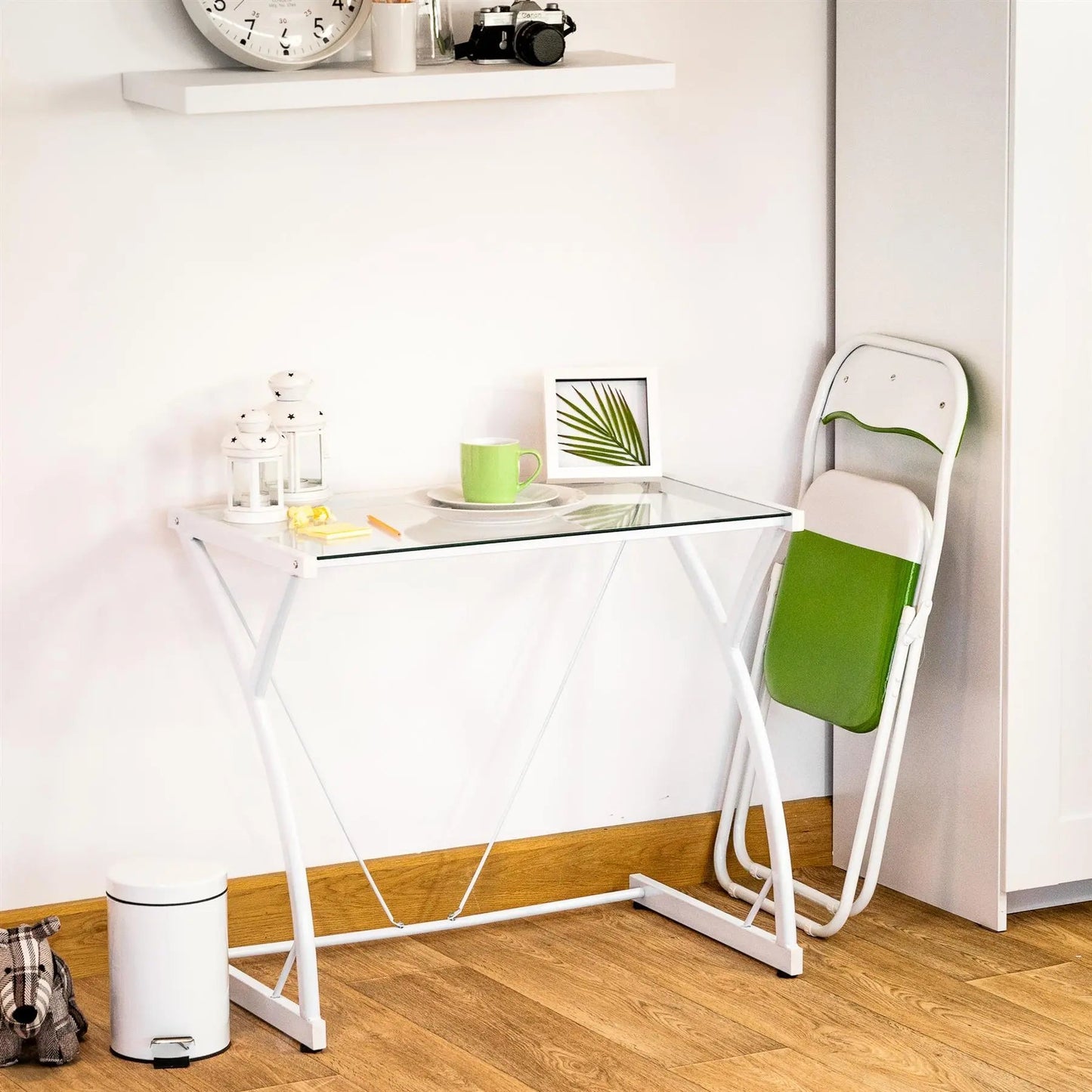 Green Wave Padded Folding Chair