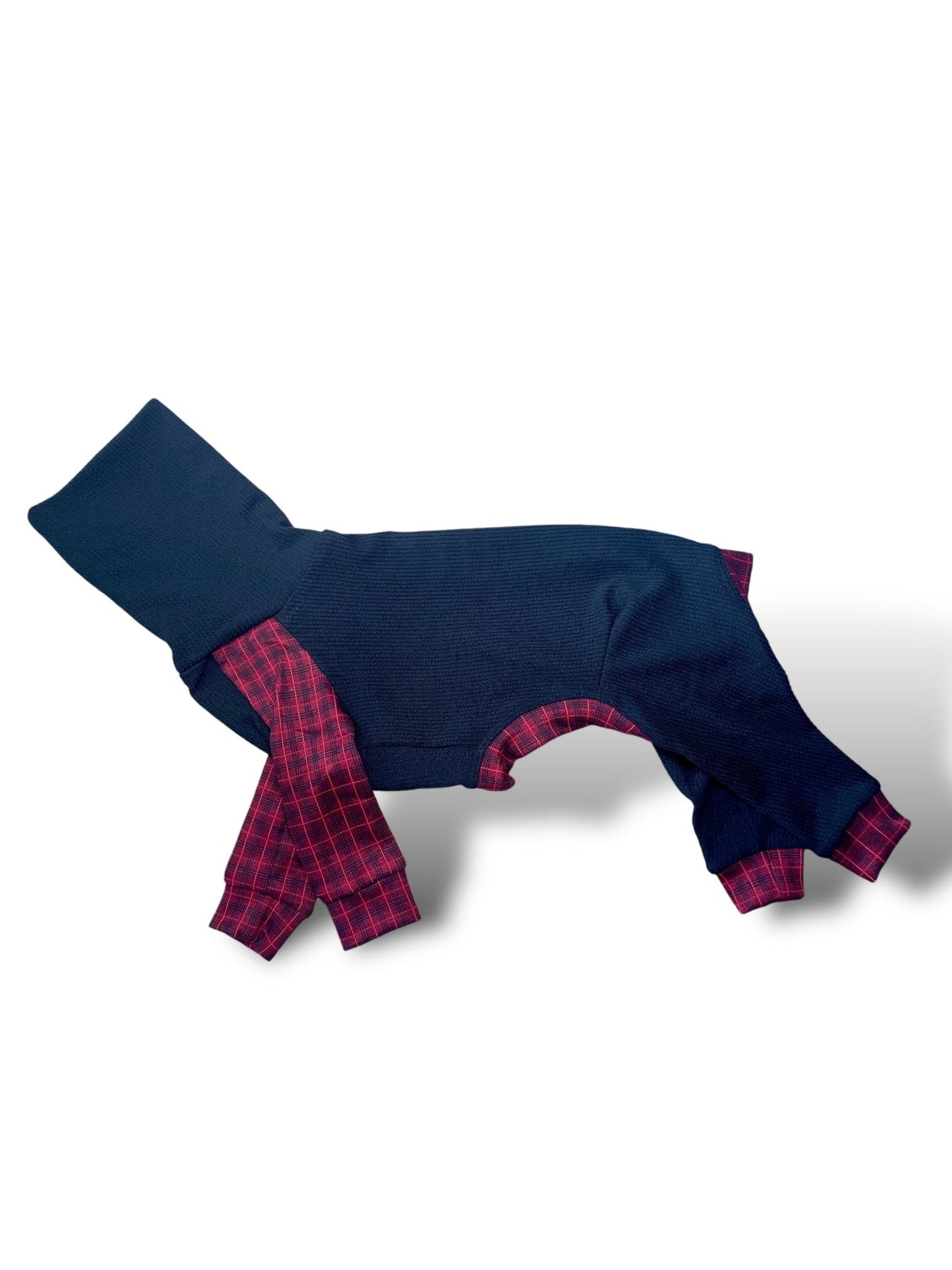 Jersey Suit - Black & Tartan