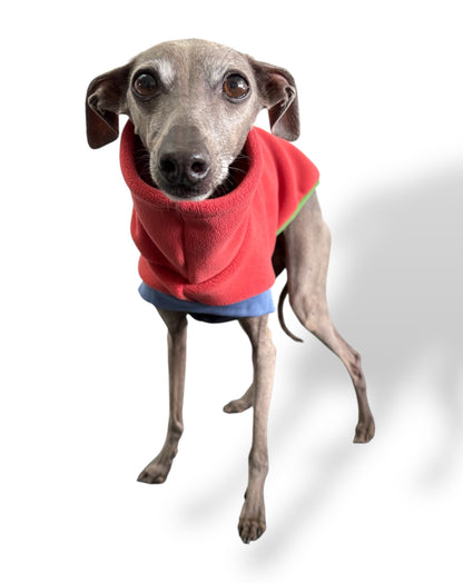 Open-Leg Fleece Vest - Coral