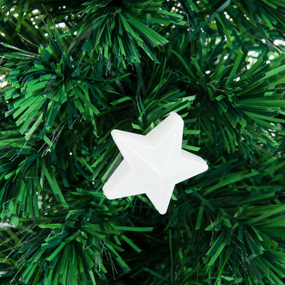 Homcom 4FT Prelit Artificial Christmas Tree Fibre Optic Star LED Light with LED Light for Indoor Party