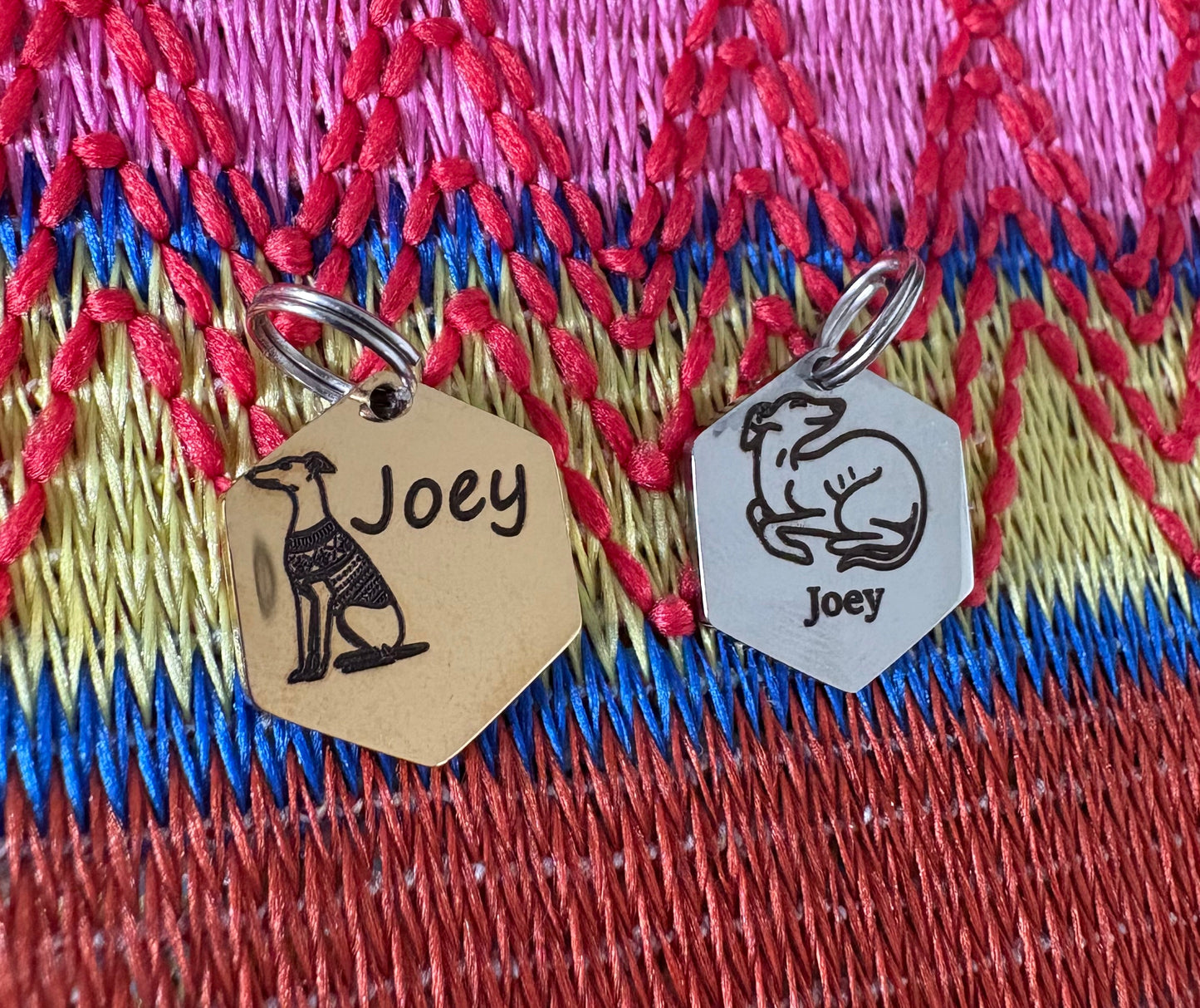 Engraved Dog Tags - Hexagonal