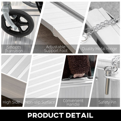 Textured Aluminium Folding Wheelchair Ramp