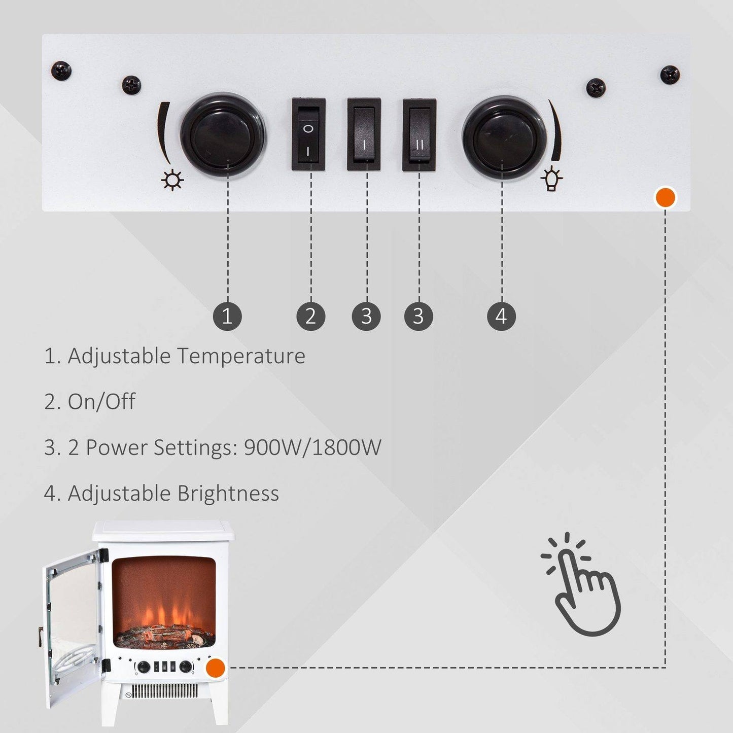 Homcom Electric Fireplace Stove