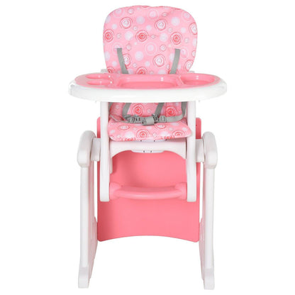 HDPE 3-in-1 Baby Booster High Chair Pink