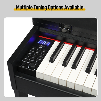 GDP-205S01 88 Keys Home Digital Piano Full Weighted Action Flip Type Keyboards with Furniture Stand, Power Adapter, Triple Pedals, Headphone，for All Experience Levels Black