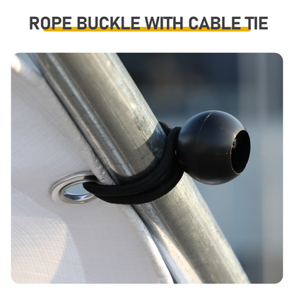 6.5 x 10 ft Large Metal Chicken Coop, Walk-in Poultry Cage Chicken Hen Run House with Waterproof Cover, Rabbits Cats Dogs Farm Pen for Outdoor Backyard Farm Garden