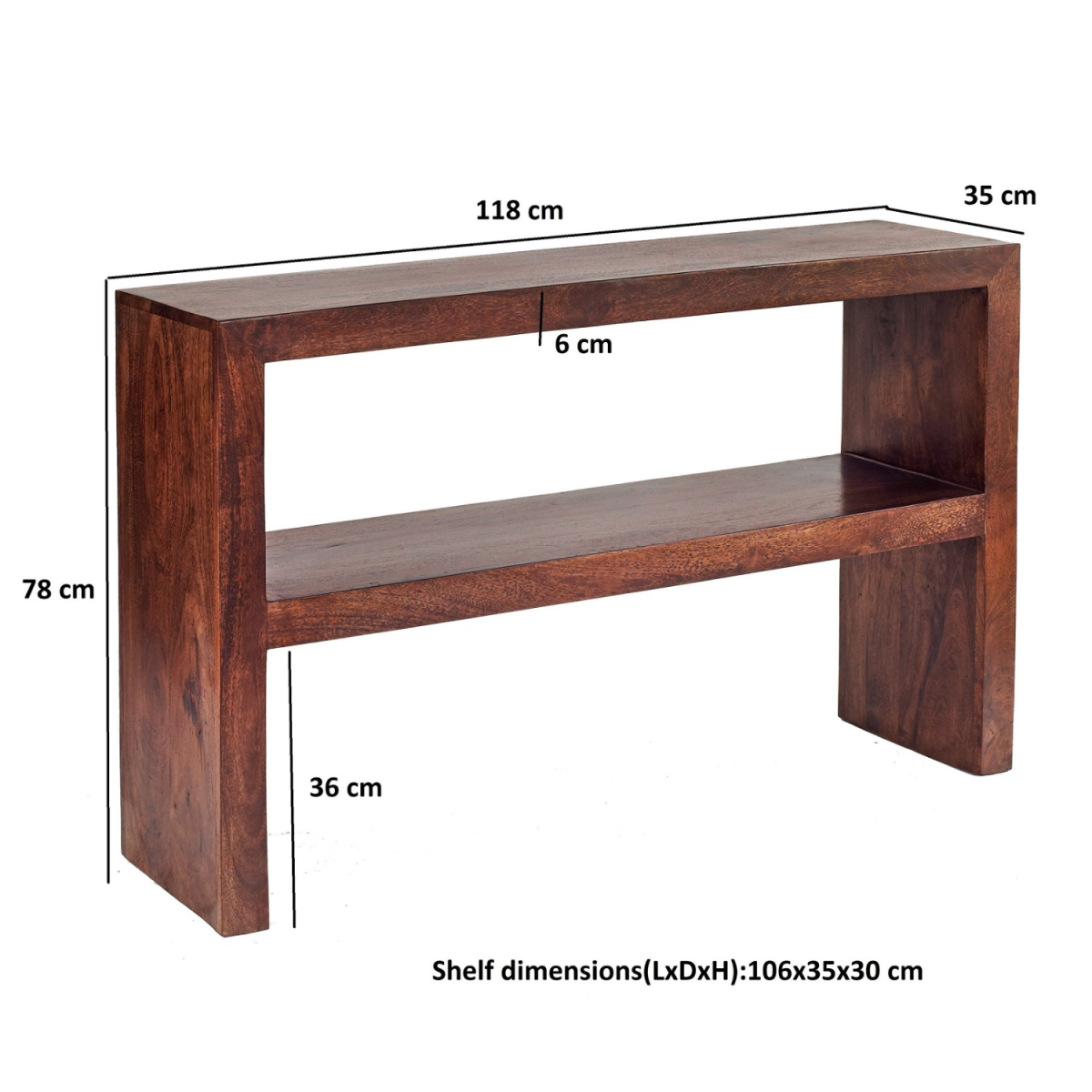 Toko Dark Mango Console Table