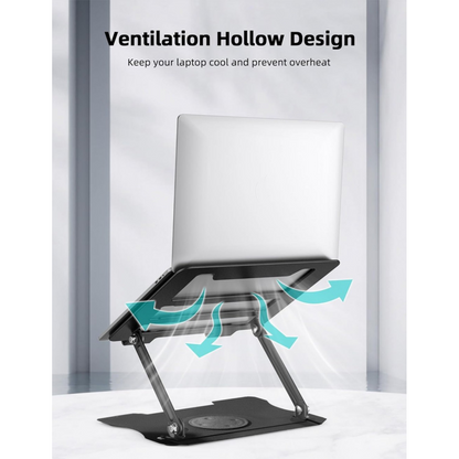 360Â° Metal Portable Laptop Tablet Stand Riser Bracket Adjustable Holder For Desk