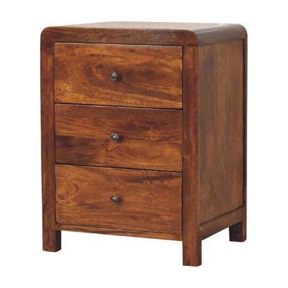 Artisan Furniture Solid Wood Aspen 3 Drawer Bedside