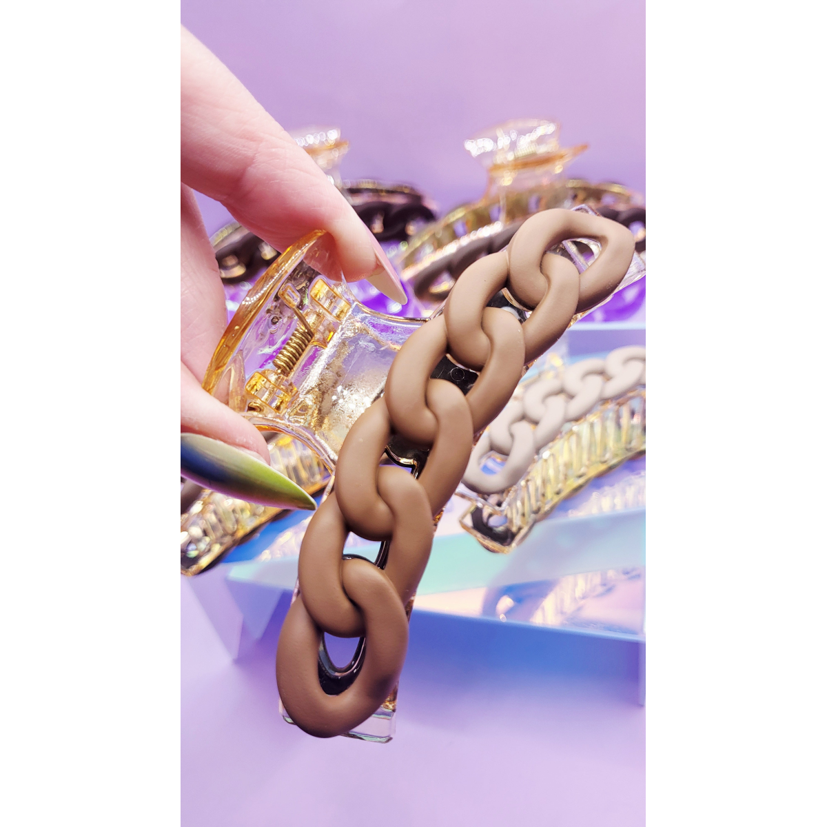 Luxe Link Chain Hair Clip Pack of 12