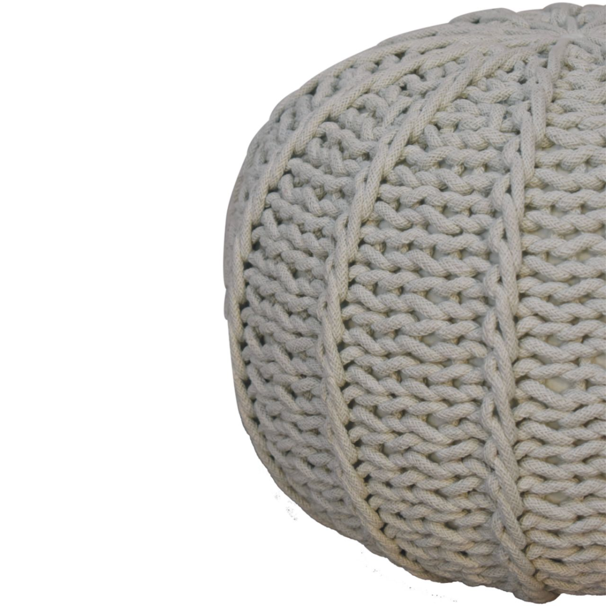 Artisan Furniture Grey Cable Pouffe