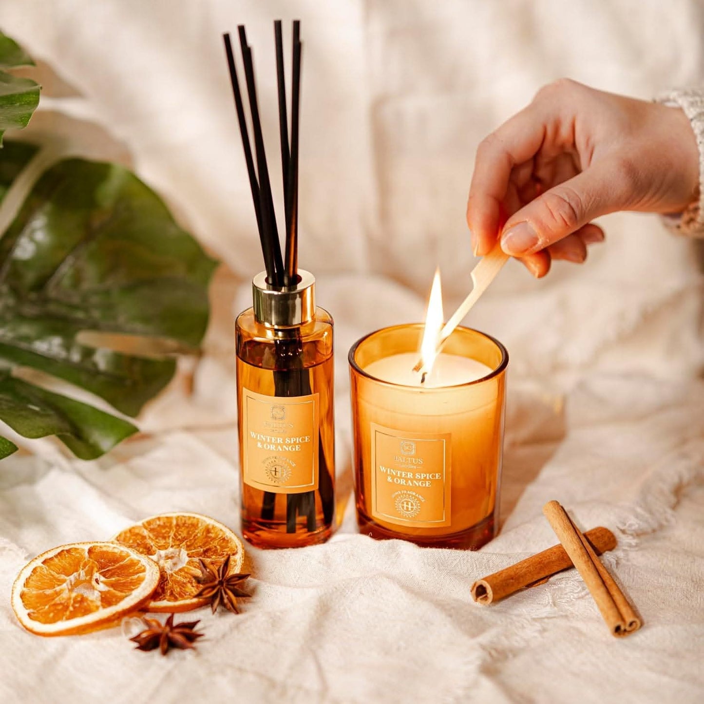 Diffuser and Candle Gift Set - Winter Spice & Orange