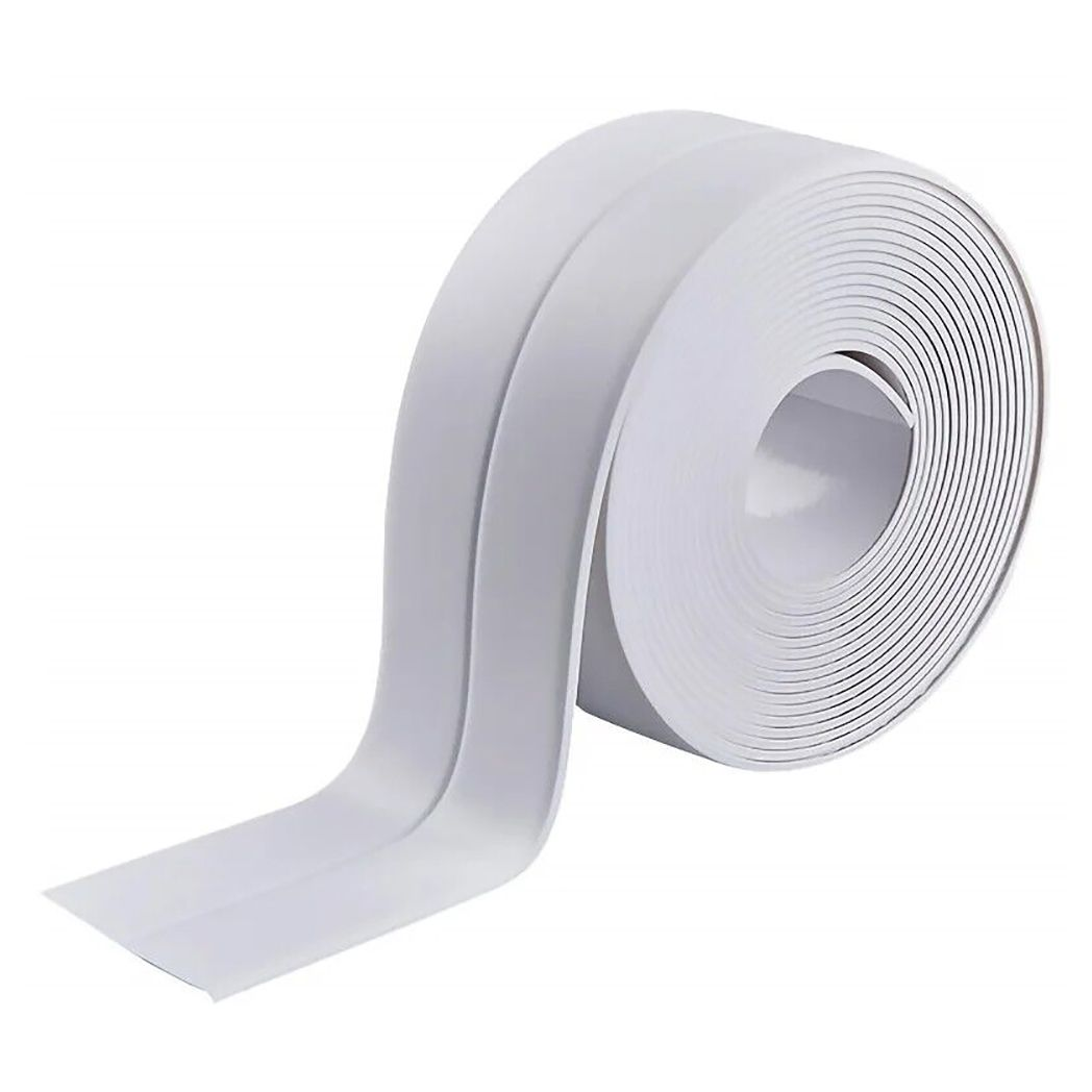 3PCS Bath Kitchen Caulk Tape Sealant Strip PVC Self Adhesive Toilet Wall Sealing Tape